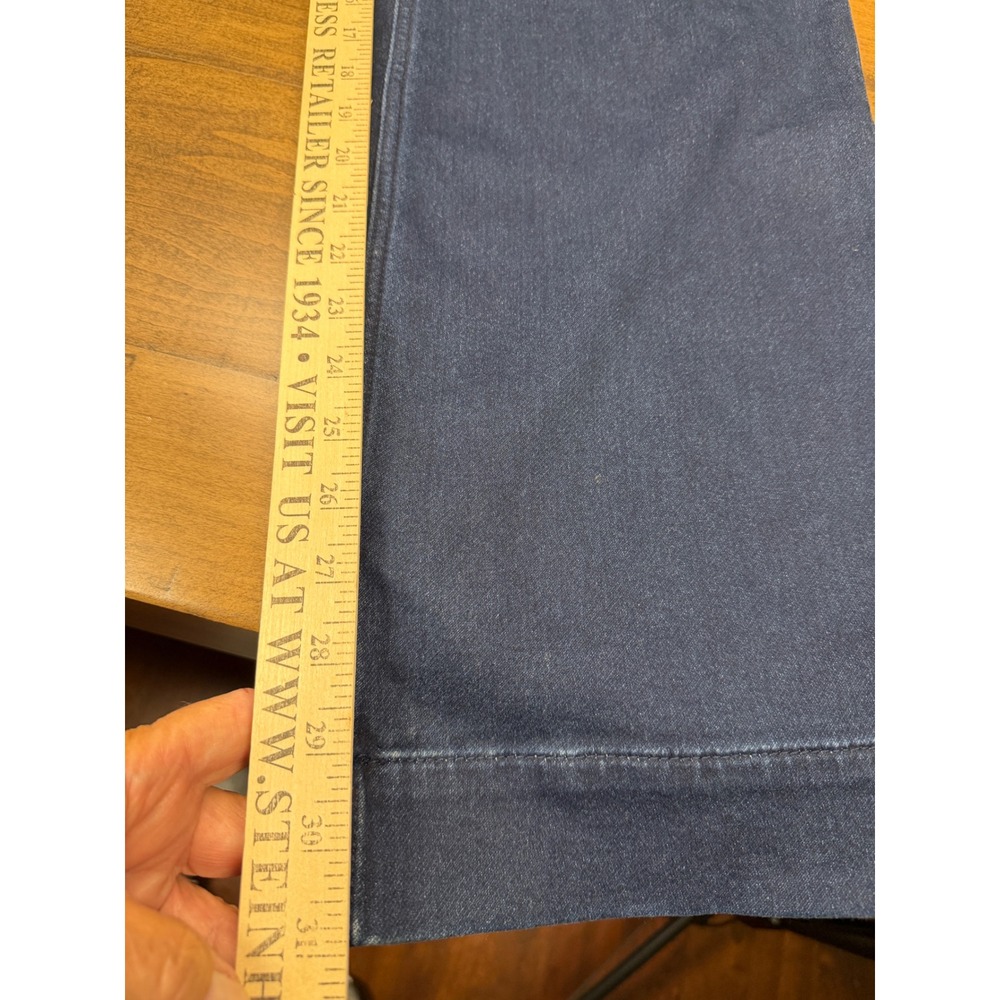 Faherty Womens High Rise Wide Leg Patch Pocket Jeans Dark Indigo Size 30 - Picture 4 of 7